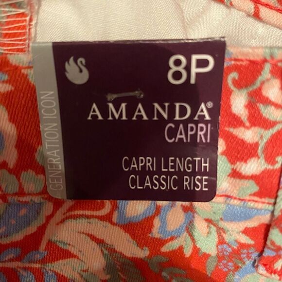 GLORIA VANDERBILT Amanda Capri - Calm Coral Milonga Paisley - Picture 9 of 10